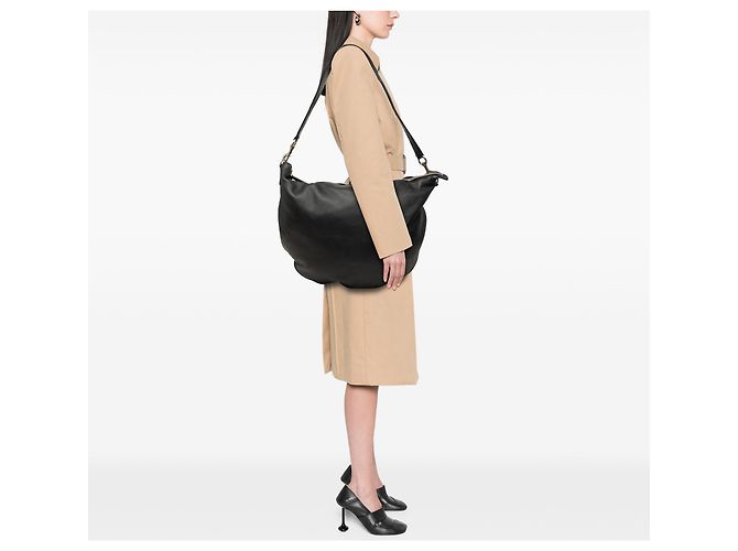 Bolsa Hobo meia lua Gucci em couro de bezerro preto - vista 6