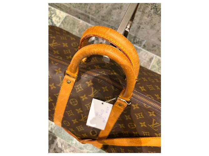 Louis Vuitton Keepall Bandoulière 55 Monogram Castaño Monograma - vista 2