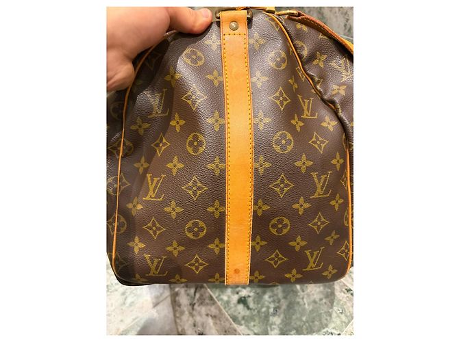 Louis Vuitton Keepall Bandoulière 55 Monogram Castaño Monograma - vista 8