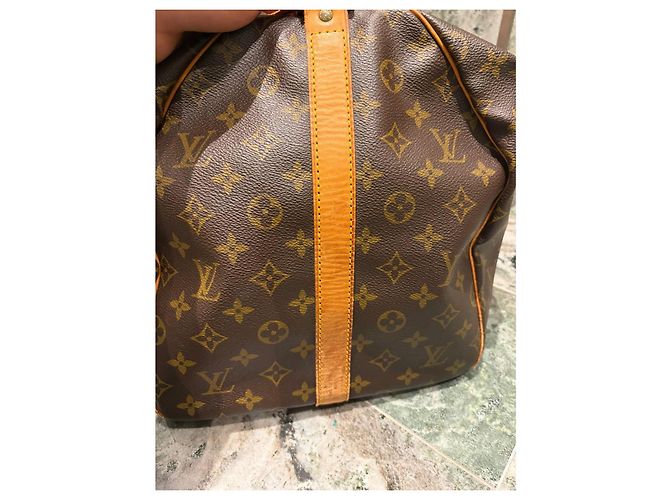 Louis Vuitton Keepall Bandoulière 55 Monogram Castaño Monograma - vista 6