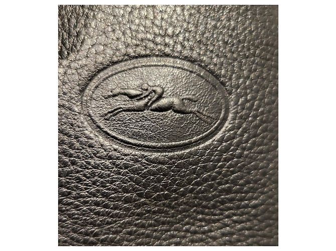 Longchamp Le Foulonne Marsupio in Pelle Martellata Nera Nero - vista 5