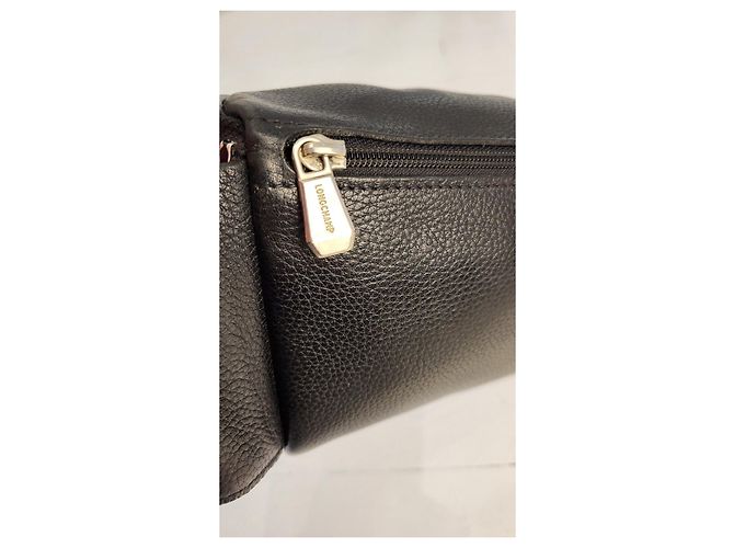 Longchamp Le Foulonne Marsupio in Pelle Martellata Nera Nero - vista 8
