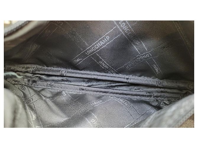 Borsa Longchamp Le Foulonne Pelle Nera Nero - vista 11