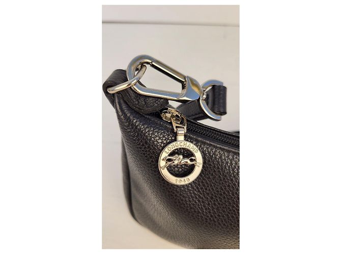 Borsa Longchamp Le Foulonne Pelle Nera Nero - vista 5