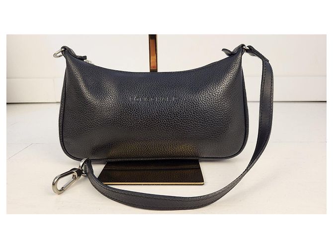 Borsa Longchamp Le Foulonne Pelle Nera Nero - vista 6