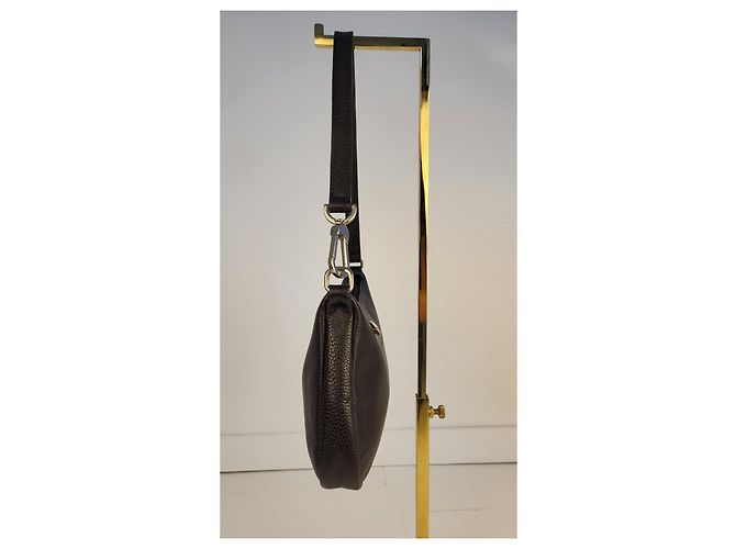 Borsa Longchamp Le Foulonne Pelle Nera Nero - vista 8