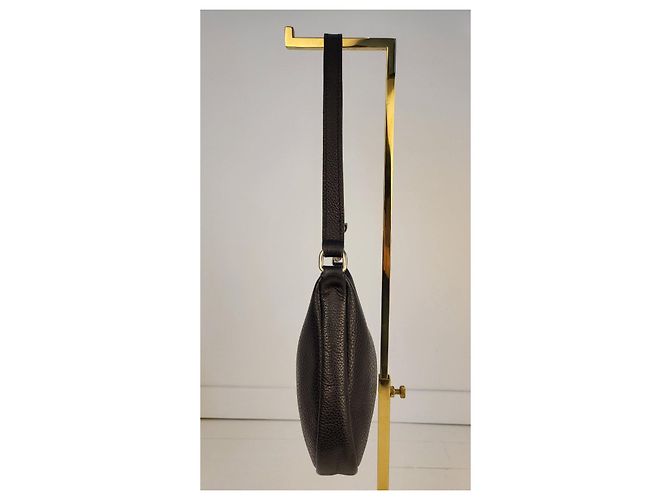 Borsa Longchamp Le Foulonne Pelle Nera Nero - vista 9