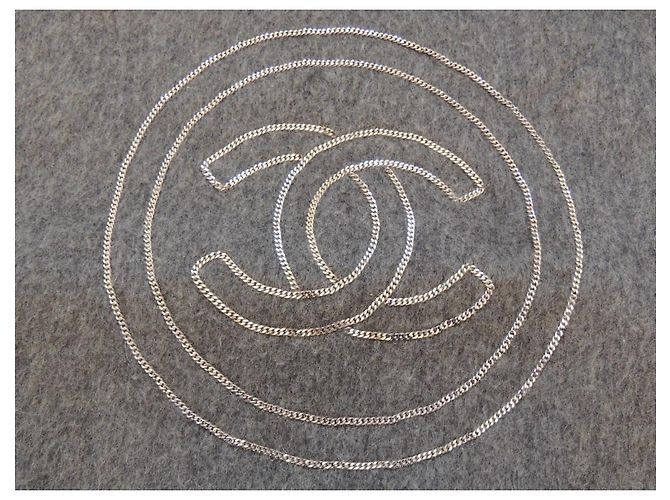 Chanel XXL Kaschmir-Schal in Grau mit Ketten-Logo - Ansicht 3
