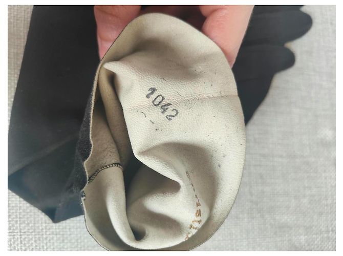 Christian Dior lange Leder-Opernhandschuhe Schwarz - Ansicht 12