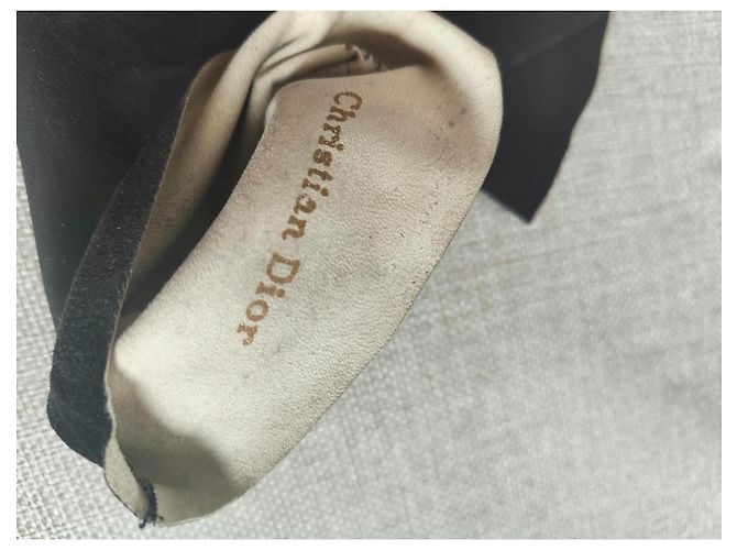 Christian Dior lange Leder-Opernhandschuhe Schwarz - Ansicht 13