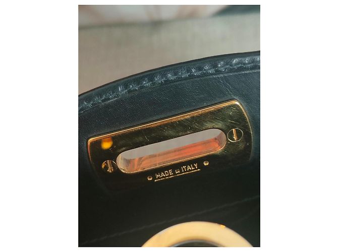 Salvatore Ferragamo Borsa a Tracolla Gancini Pelle Nera Nero - vista 12