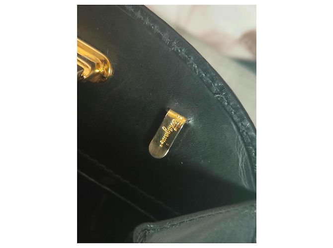 Salvatore Ferragamo Borsa a Tracolla Gancini Pelle Nera Nero - vista 15