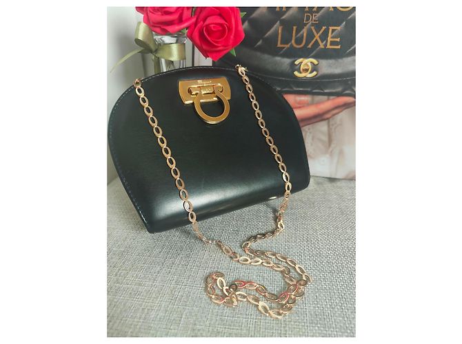 Salvatore Ferragamo Borsa a Tracolla Gancini Pelle Nera Nero - vista 6