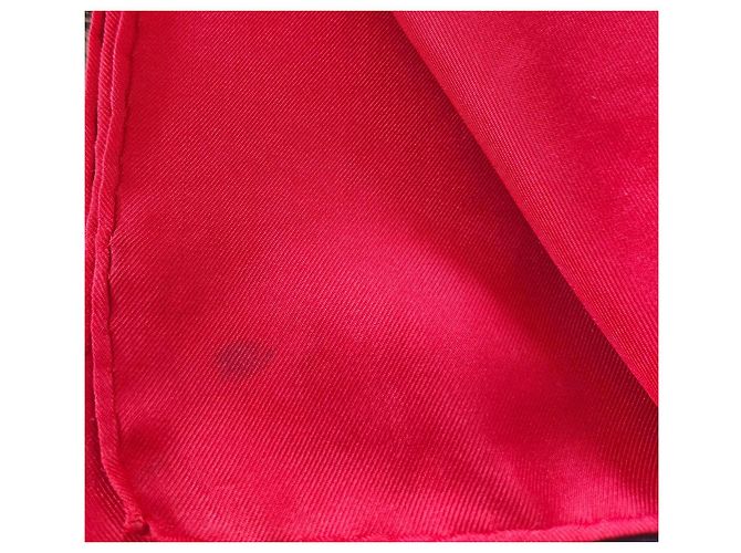 Hermès "Tigre Royal" Seidentuch Schwarz Rot Beige Golden - Ansicht 11