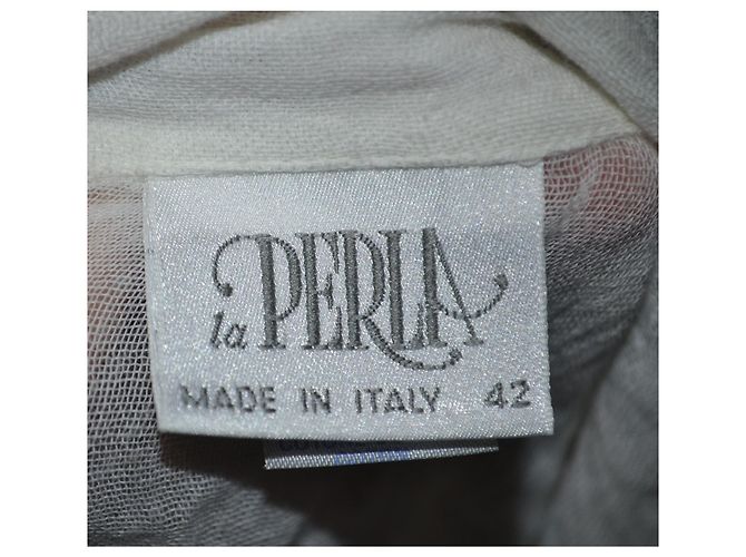 La Perla Weiße Spitzenbluse aus Baumwolle - Ansicht 5