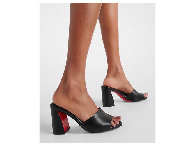 Sandali Christian Louboutin Jane in pelle nera Nero - vista 3