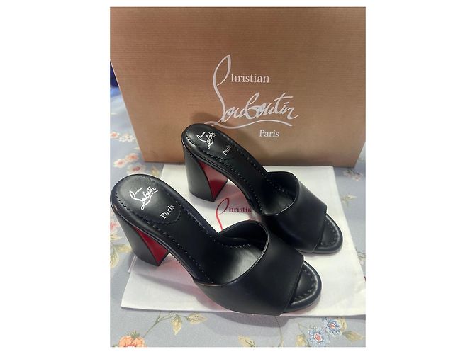 Sandali Christian Louboutin Jane in pelle nera Nero - vista 6