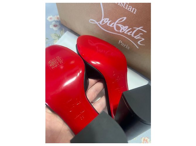 Sandali Christian Louboutin Jane in pelle nera Nero - vista 7