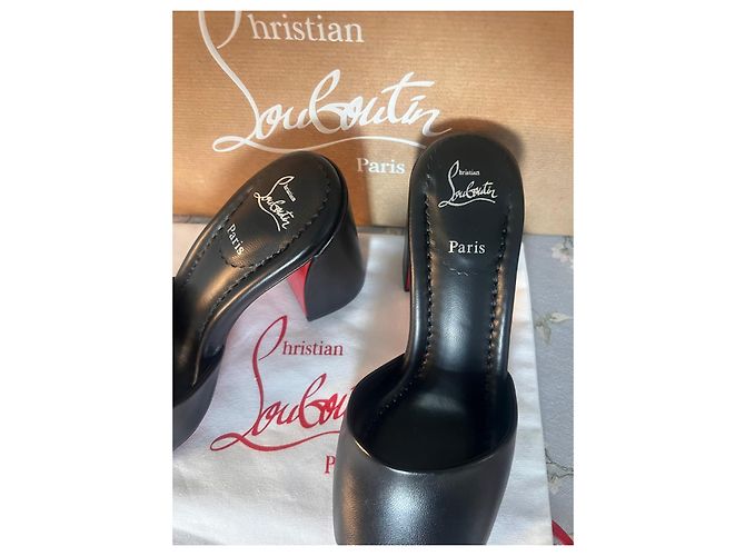 Sandali Christian Louboutin Jane in pelle nera Nero - vista 8