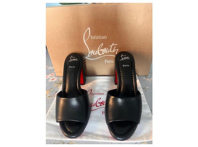 Sandali Christian Louboutin Jane in pelle nera Nero - vista 9