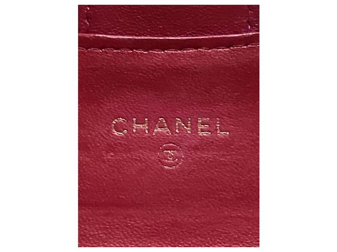 Chanel Portafoglio Classico in Pelle Matelassé Rosso - vista 6