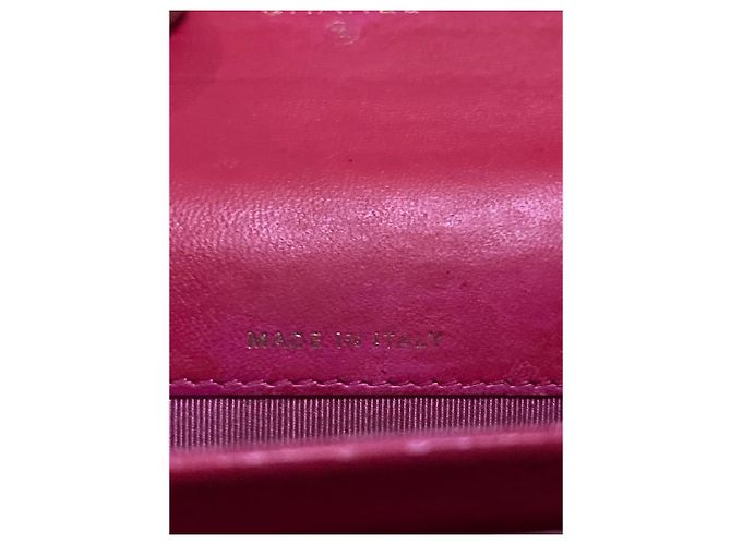 Chanel Portafoglio Classico in Pelle Matelassé Rosso - vista 8