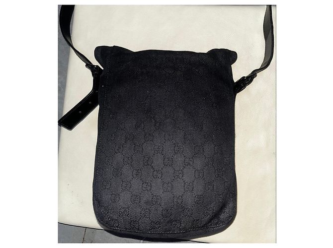 Gucci Borsa a Tracolla in Tela GG Supreme Nero - vista 4