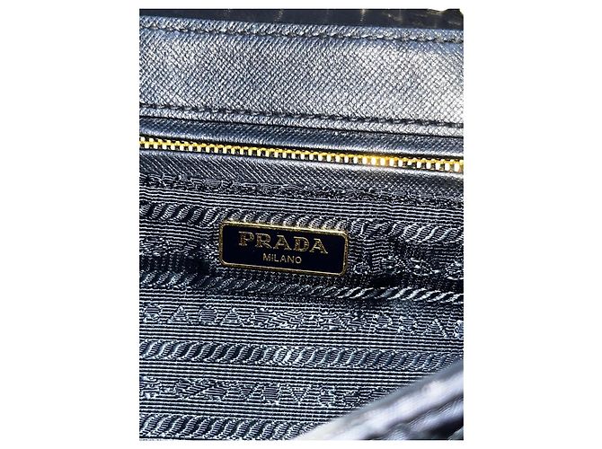Prada gesteppte Nylon-Schultertasche Schwarz - Ansicht 5