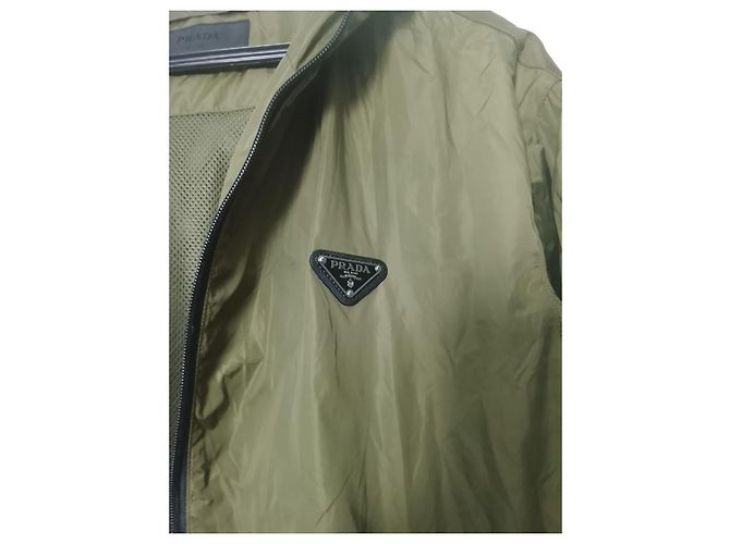 Prada Khaki Nylon Hooded Jacket - view 3