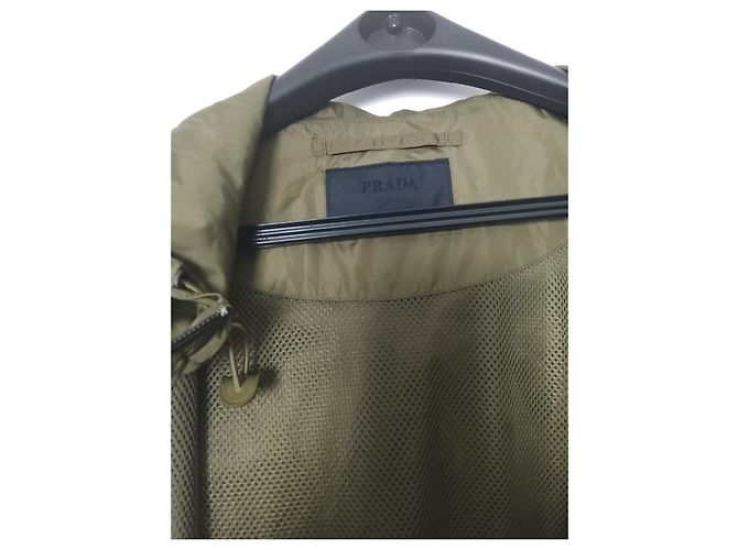 Prada Khaki Nylon Hooded Jacket - view 6
