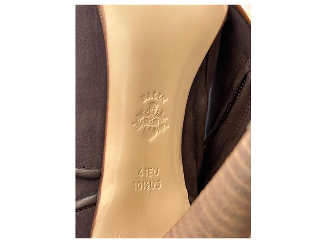 Bally braune Wildleder Stiefeletten - Ansicht 12