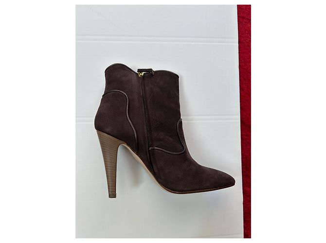Bally braune Wildleder Stiefeletten - Ansicht 6