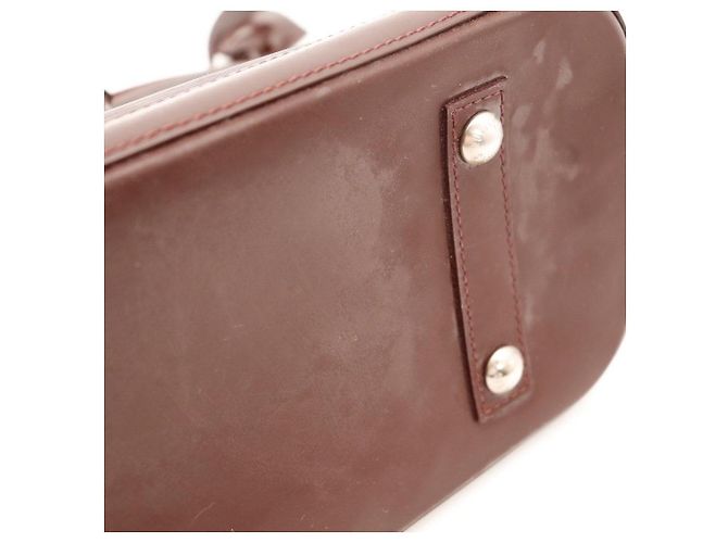 Louis Vuitton Alma BB Borsa a mano in pelle Epi Marrone - vista 10