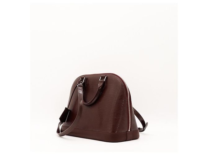 Louis Vuitton Alma BB Borsa a mano in pelle Epi Marrone - vista 2