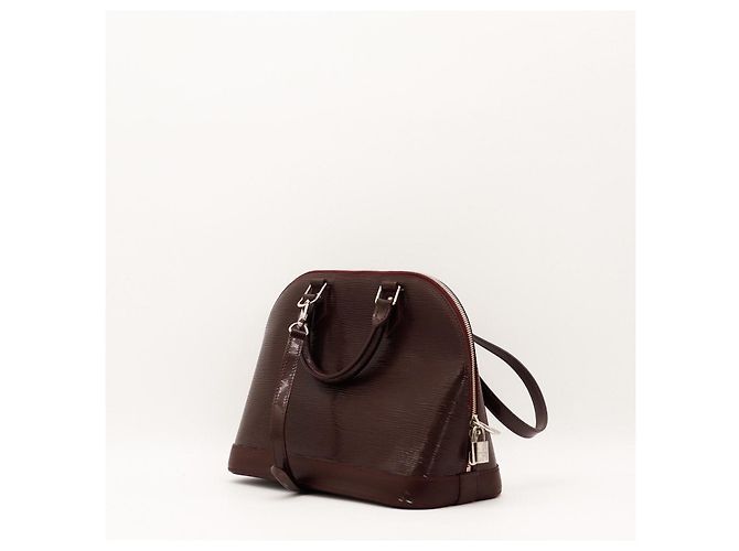 Louis Vuitton Alma BB Borsa a mano in pelle Epi Marrone - vista 4