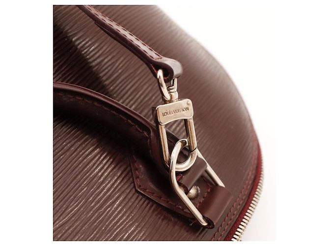 Louis Vuitton Alma BB Borsa a mano in pelle Epi Marrone - vista 8