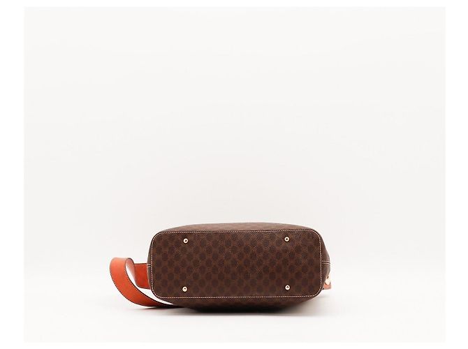 Céline Celine Macadam Canvas Shoulder Bag Brown - view 5