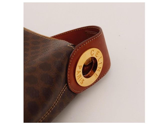 Céline Celine Macadam Canvas Shoulder Bag Brown - view 8