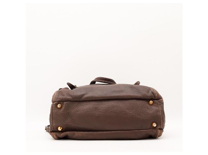 Miu Miu Bolso Satchel de cuero marrón Castaño - vista 5