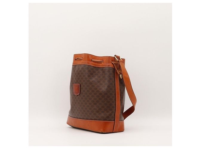 Céline Celine Monogram Canvas Bucket Bag Brown - view 2