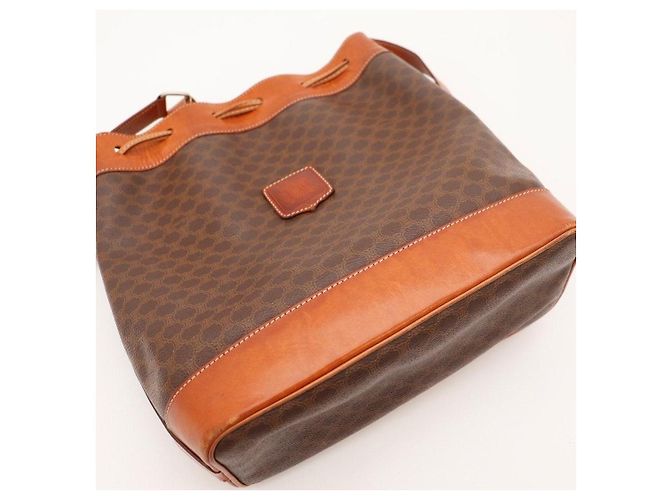 Céline Celine Monogram Canvas Bucket Bag Brown - view 6