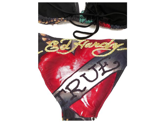 Autre Marque Bikini Ed Hardy True Love Tattoo Negro Roja Multicolor - vista 7