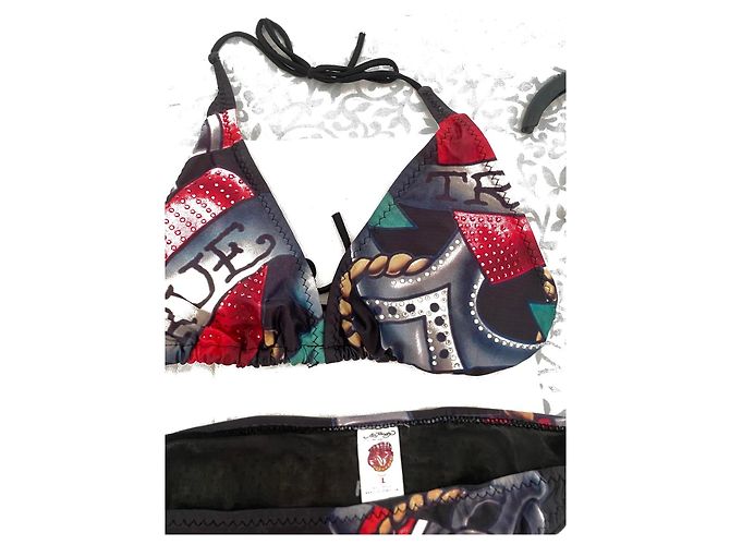 Autre Marque Bikini Ed Hardy True Love Tattoo Negro Roja Multicolor - vista 9