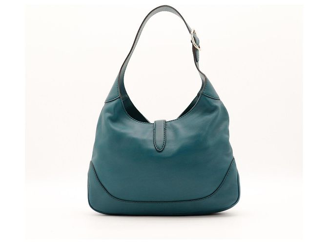 Gucci Jackie 1961 Borsa Hobo Pelle Blu Petrolio Verde scuro - vista 3
