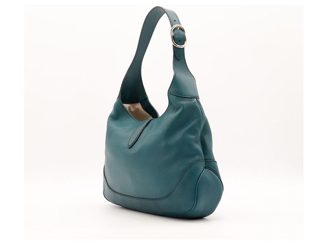 Gucci Jackie 1961 Borsa Hobo Pelle Blu Petrolio Verde scuro - vista 4