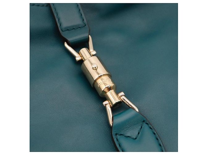 Gucci Jackie 1961 Borsa Hobo Pelle Blu Petrolio Verde scuro - vista 7