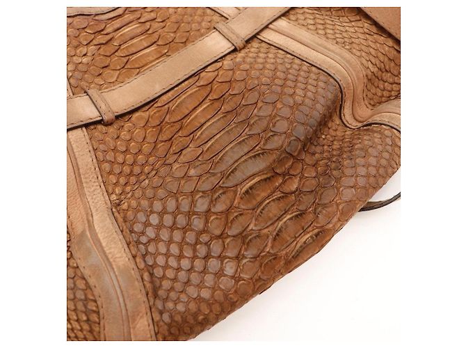 Borsa Hobo Gucci Jackie in pelle di pitone Marrone - vista 11