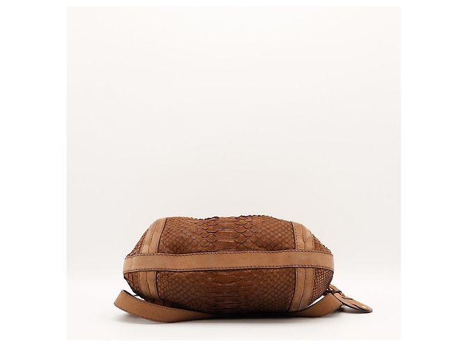 Borsa Hobo Gucci Jackie in pelle di pitone Marrone - vista 5