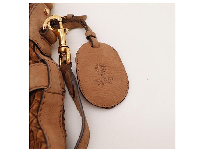 Borsa Hobo Gucci Jackie in pelle di pitone Marrone - vista 9