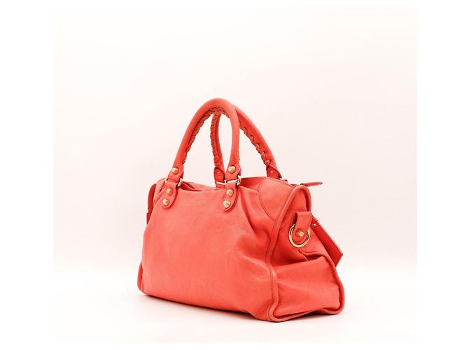 Borsa Balenciaga City Classic Corallo - vista 4